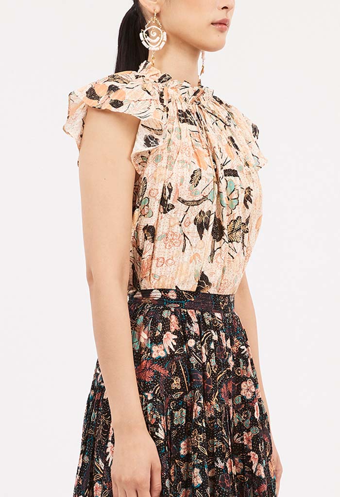 Cleo Top - Pearl Floral
