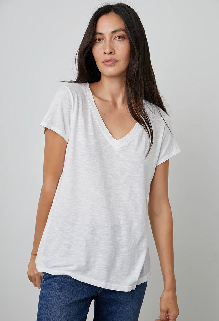 Jilian V-Neck T-shirt - White