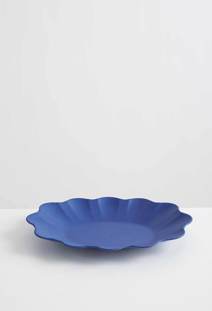 Scallop Platter - Electric Blue