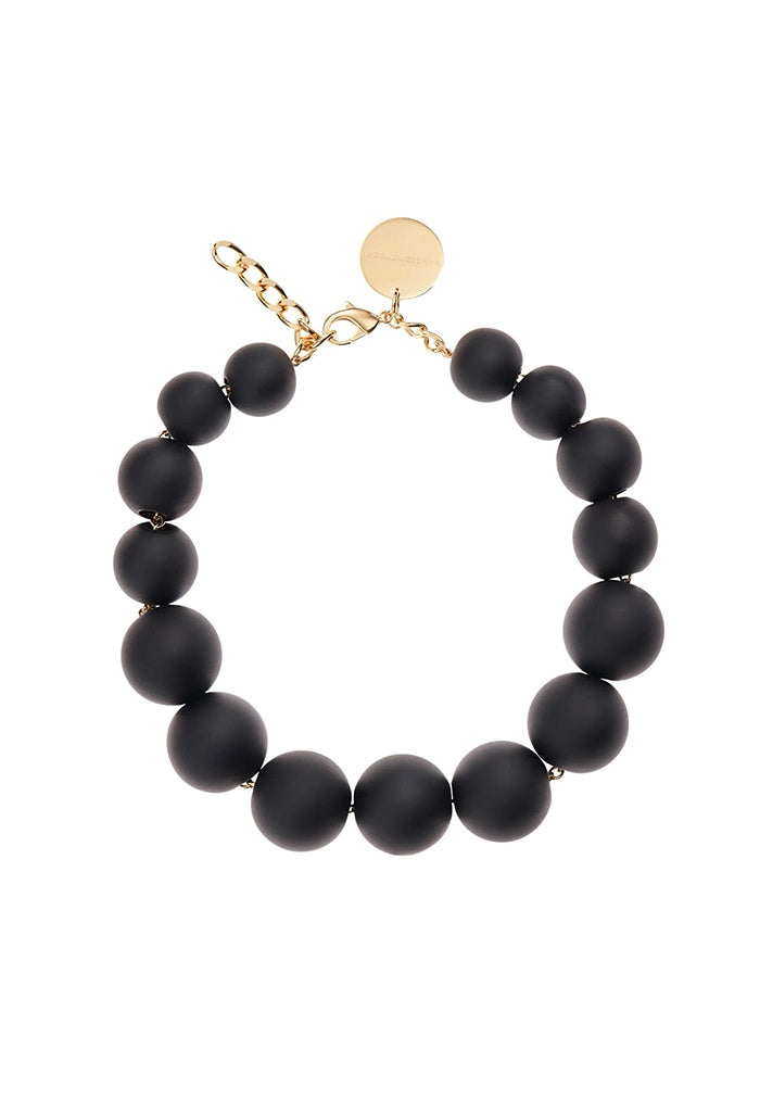 Beads Necklace - Matte Black