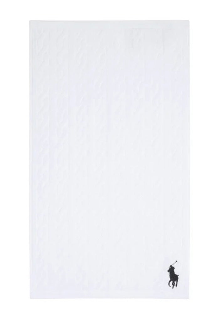 Cable White Guest Towel