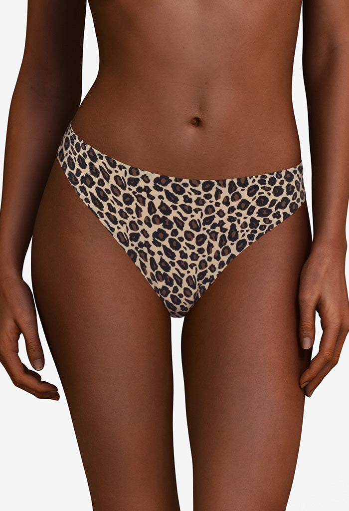 Thong - Leopard Nude