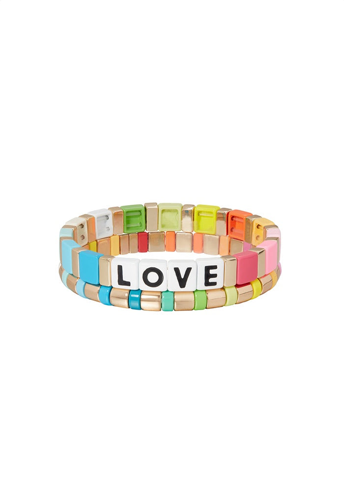 Love Rainbow Bracelet Duo
