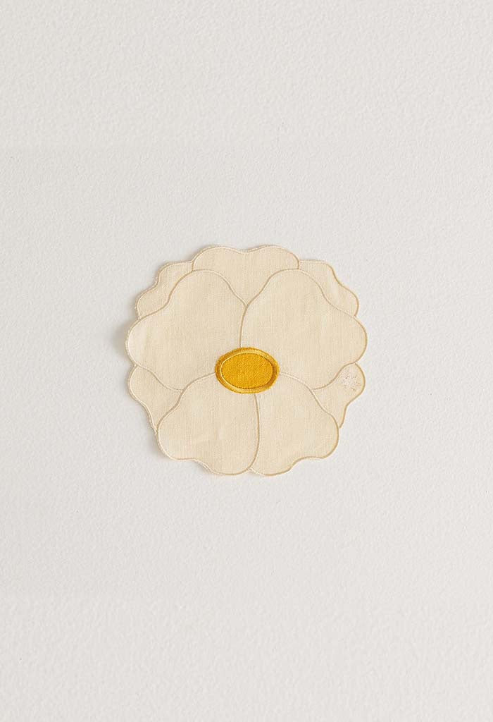 Wild Rose Napkins - Ivory/ Yellow