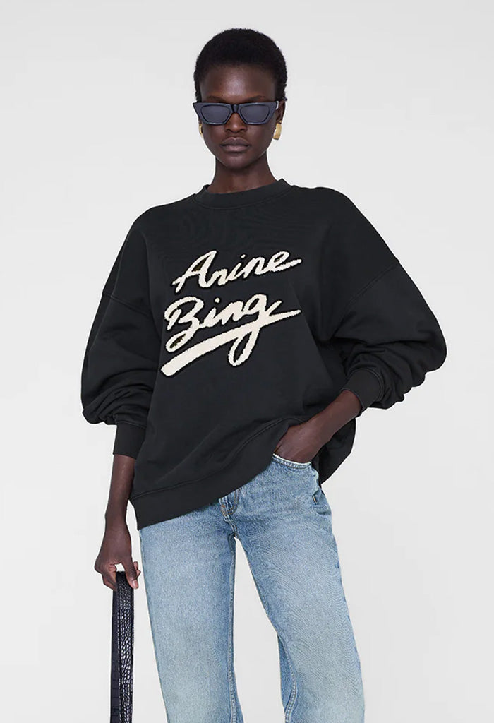 Miles Sweatshirt Chenille Signature - Black