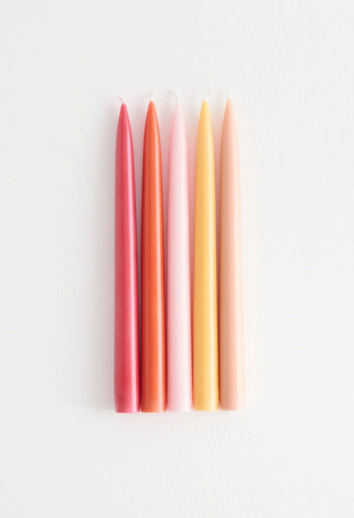 5 Chandelles Tapered Candles - Summer