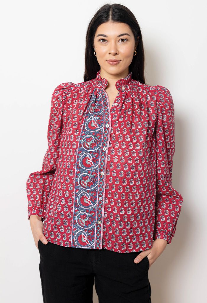 Annabel Red Currant Shirt - Red Sangria