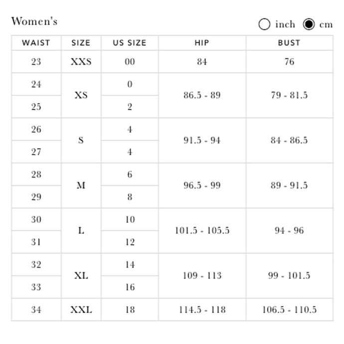 Denim Size Guide Maman Boutique