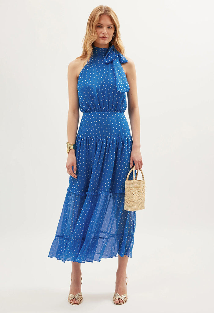 Abi Dress - Layla Dot Blue