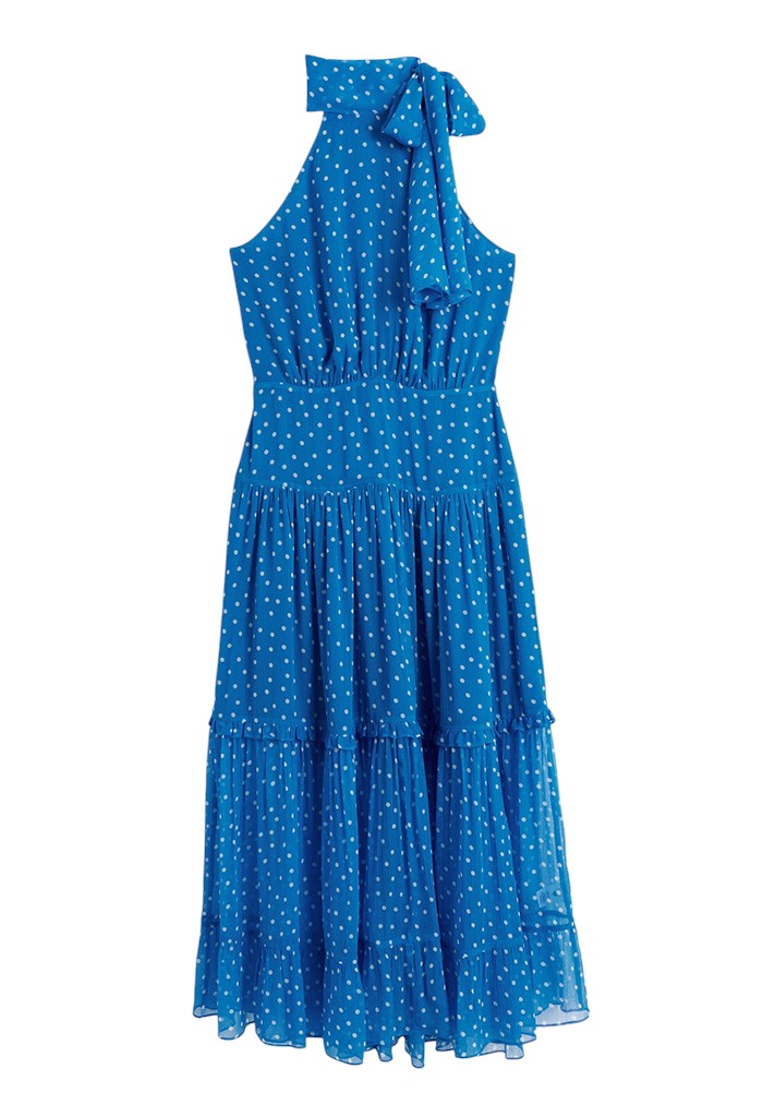 Abi Dress - Layla Dot Blue