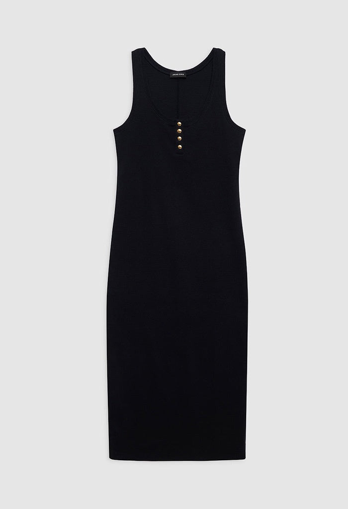 Alessia Tank Midi Dress - Black