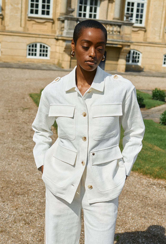 Alfea Ramie Jacket - Ecru