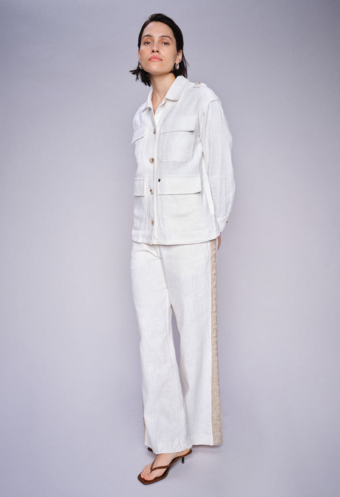 Alfea Ramie Jacket - Ecru