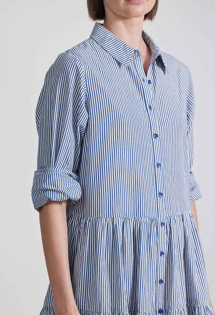 Anna Shirt Dress - Stripe