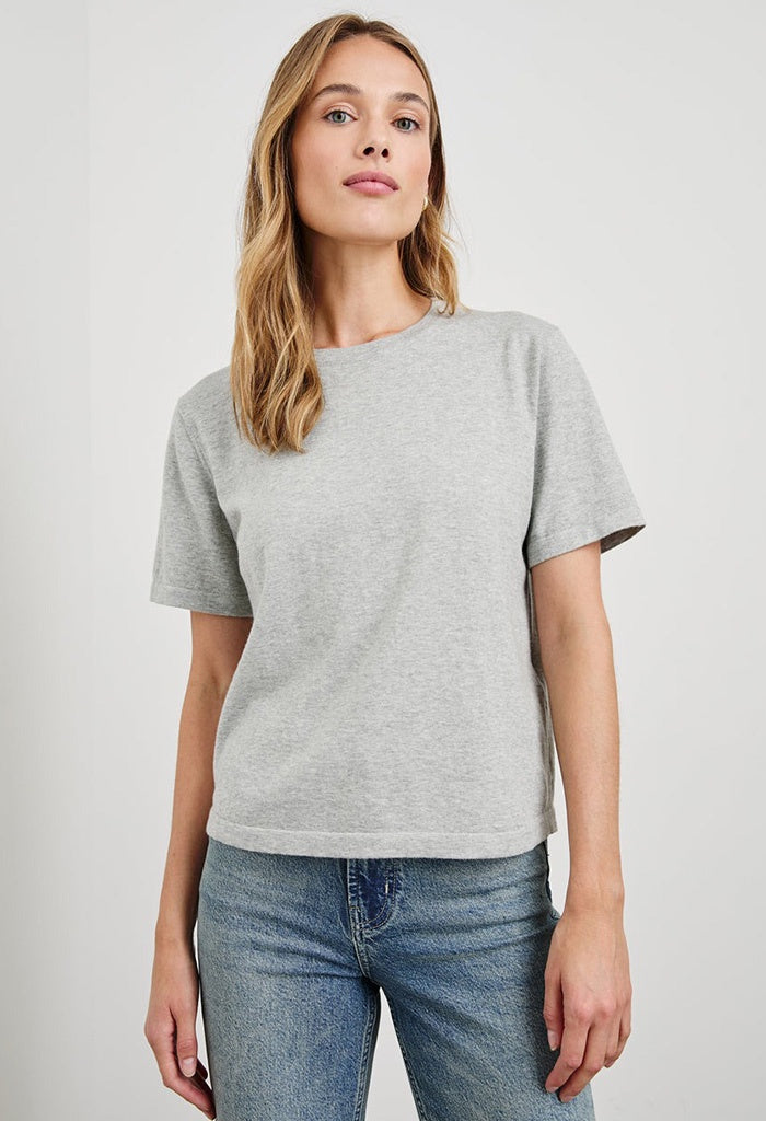 Avery Short Sleeve Top - Heather Grey