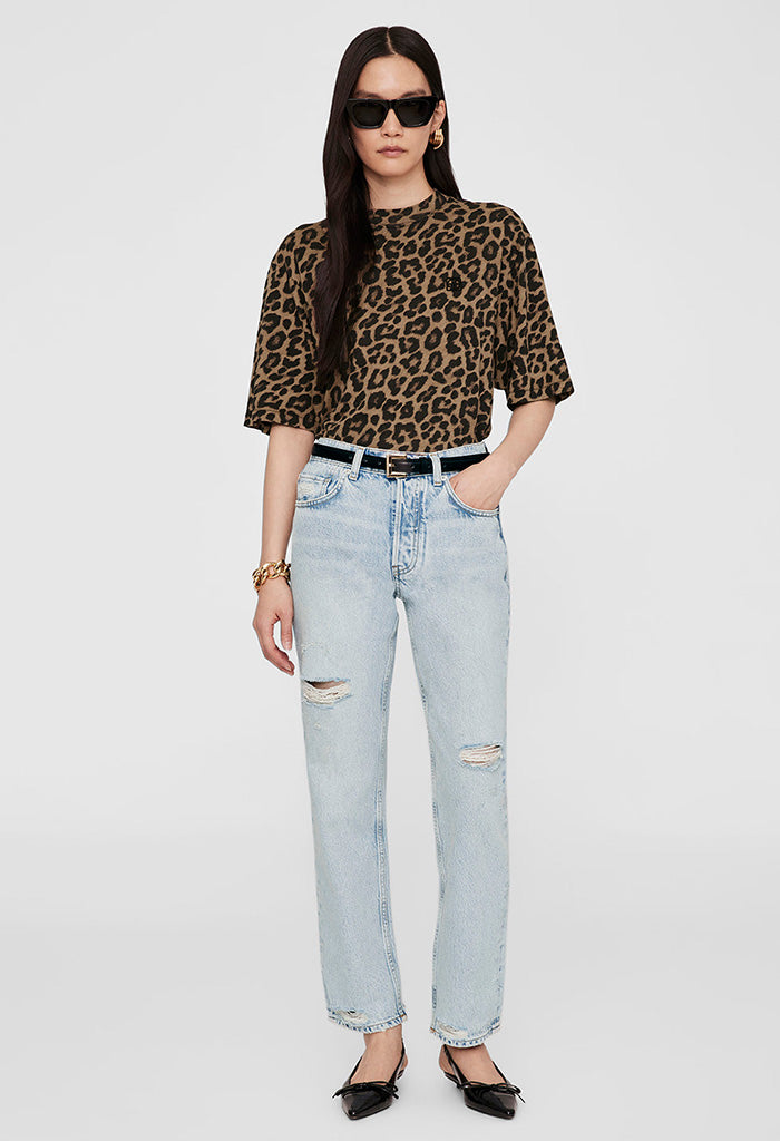 Avi Tee - Black And Brown Leopard