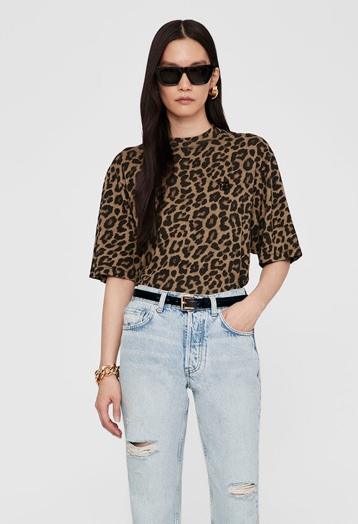 Avi Tee - Black And Brown Leopard