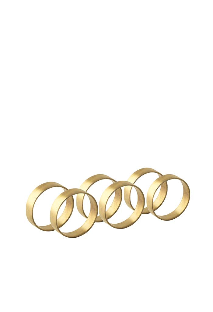 Napkin Ring S/6 - Brass