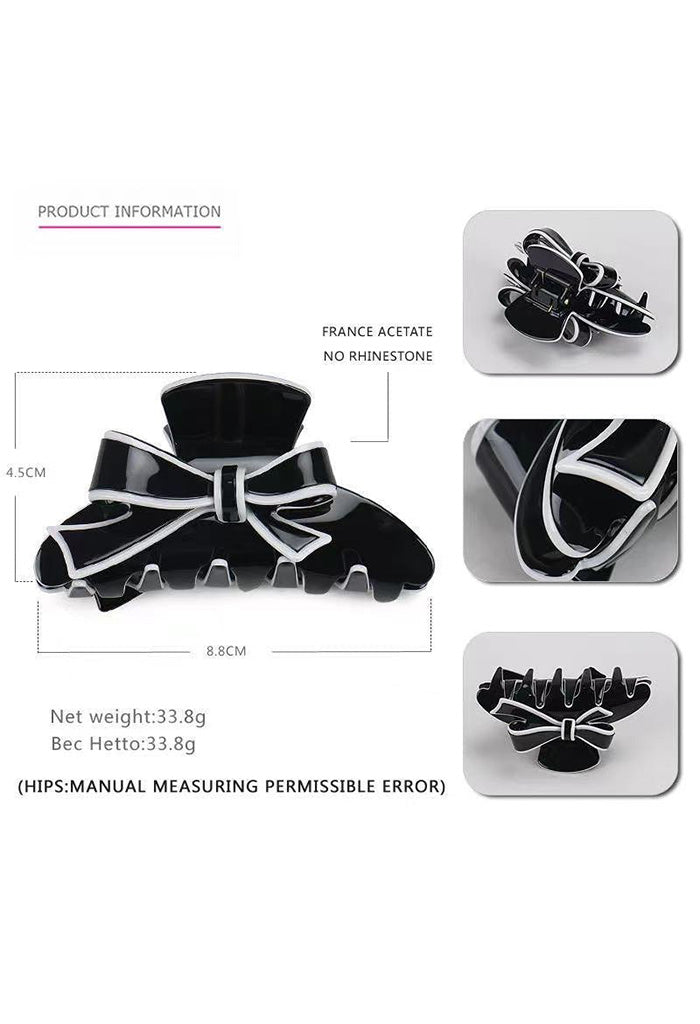 Black Bow Claw Clip