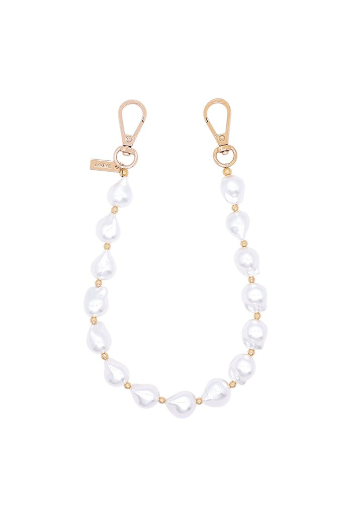 Daisy Pearl & Gold Phone Bracelet (Short)