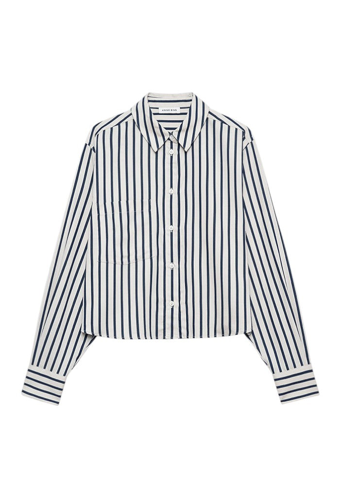 Essie Cropped Shirt – Maritime Stripe