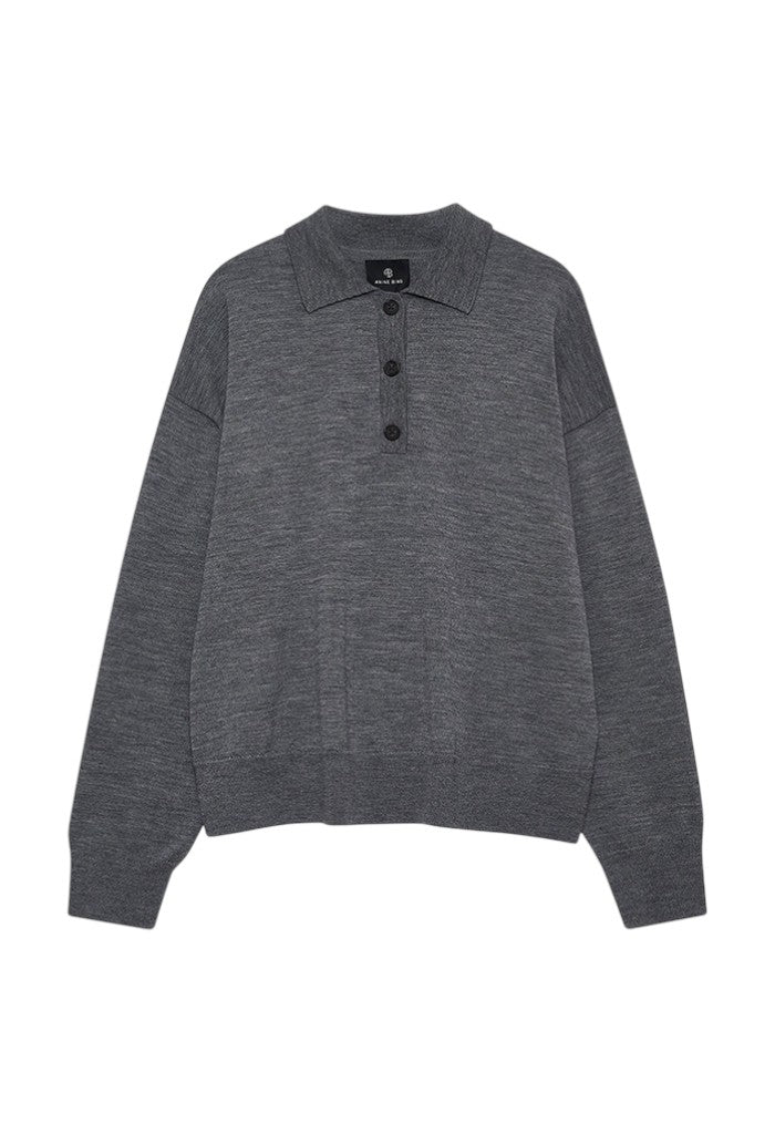 Lee Polo Sweater – Medium Heather Grey