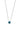 Silver Stone Necklace - Blue