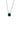 Silver Stone Necklace - Green