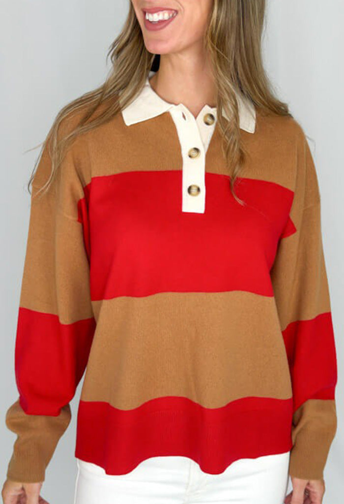 Braxton Sweater - Red Stripe