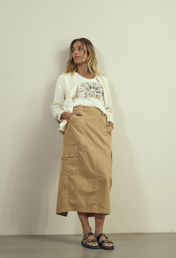 Breden Cargo Skirt - Tan