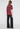 Anine Bing cade tee collegiate in burgundy with crew neckline and made from lightweight cotton 