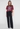 Anine Bing cade tee collegiate in burgundy with crew neckline and made from lightweight cotton 