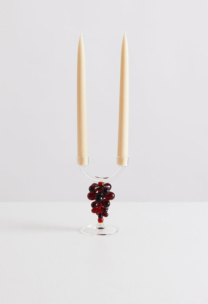 Chandelles 4 Tapered Candles - Raffia