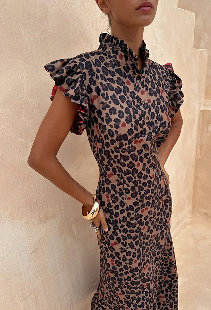 Cherry Leopard Remi Dress