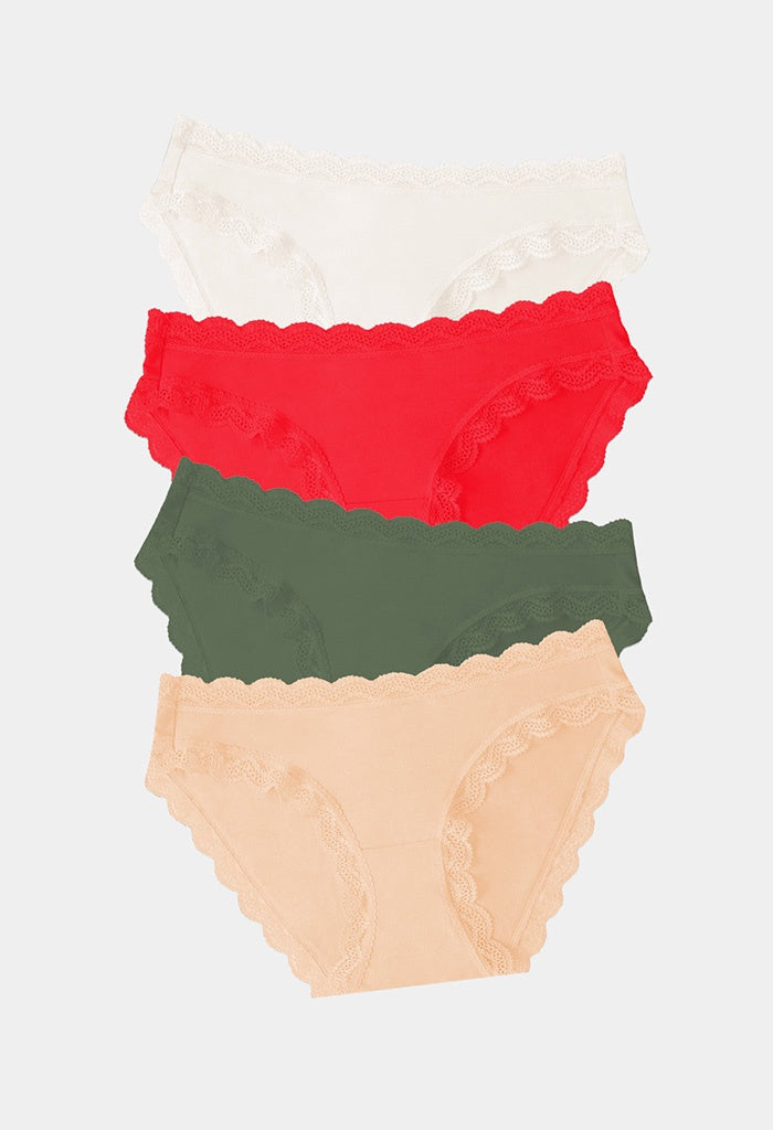 Classic Knicker Four Pack - Modern Neutrals