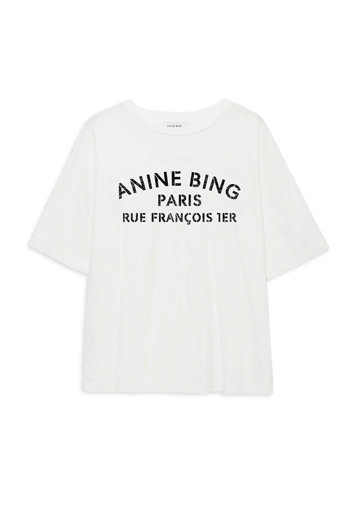Cohen Tee Paris Stencil - Ivory