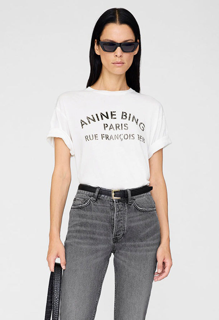 Cohen Tee Paris Stencil - Ivory