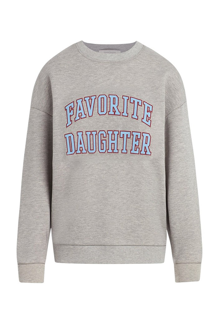 Collegiate Sweatshirt - Heather Grey/Light Blue