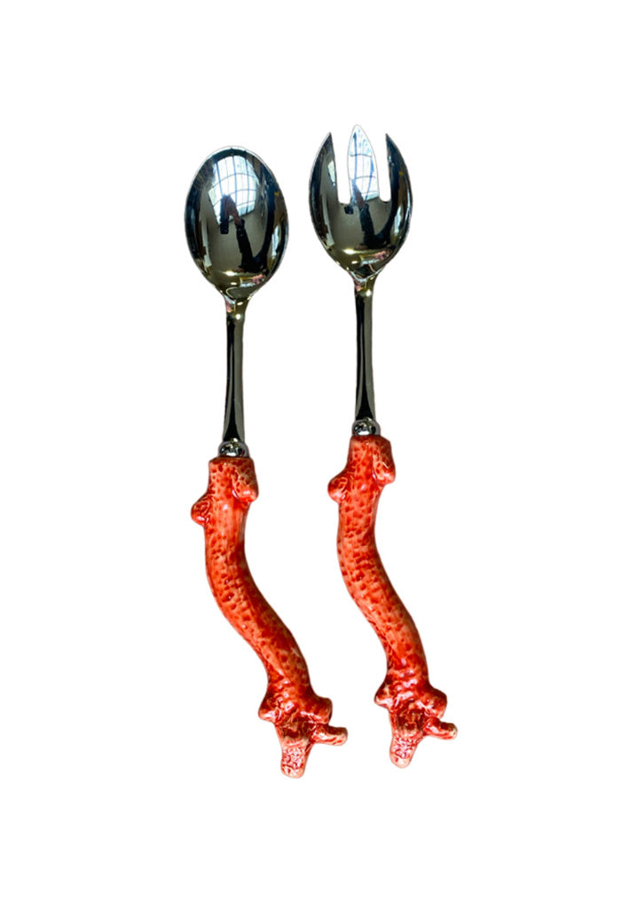 Coral Serving Set Spoon & Fork
