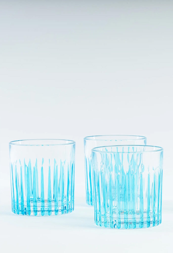 Crystal Water Tumbler Blue (Set of 4)