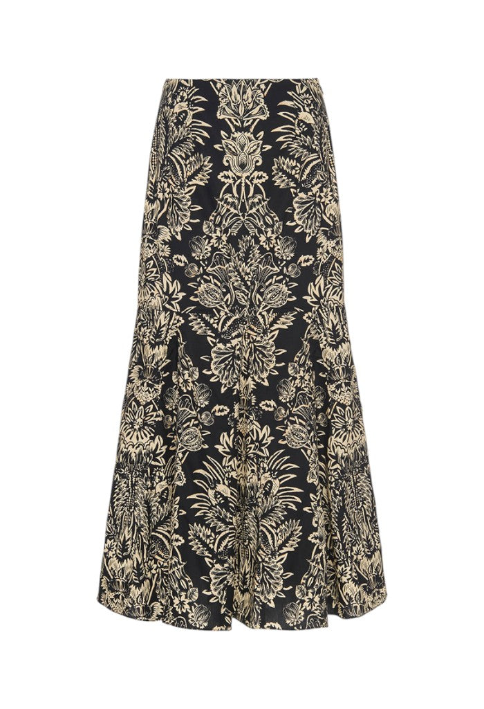 Clarisse Trumpet Midi Skirt - Noir