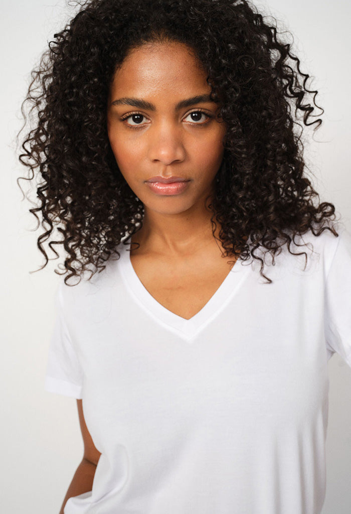 Dala V-SS Basic Tee - White