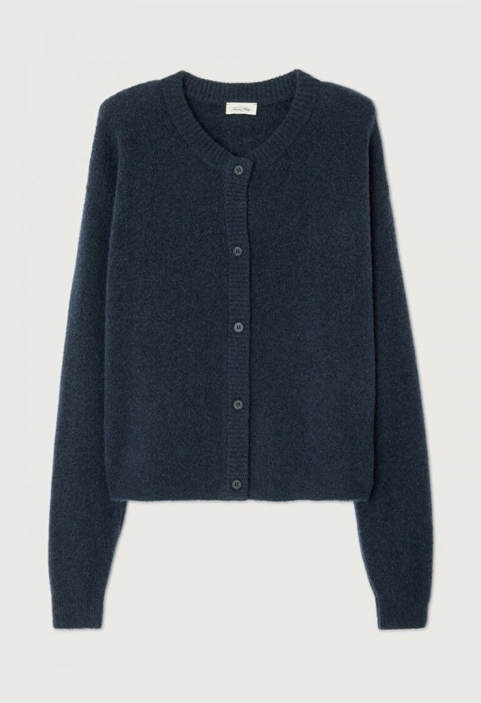 Damsville Cardigan - Navy Blue/Black Melange