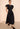 Ulla Johnson Black Cotton dress with Split neckline flutter sleeves and scallop-edged eyelets