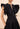 Ulla Johnson Black Cotton dress with Split neckline flutter sleeves and scallop-edged eyelets