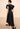 Ulla Johnson Black Cotton dress with Split neckline flutter sleeves and scallop-edged eyelets
