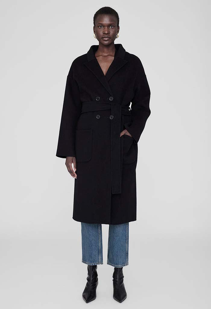 Dylan Coat - Black Cashmere Blend