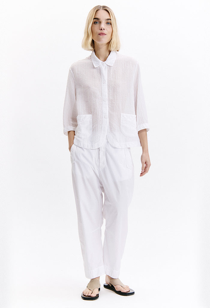 Seersucker Shirt - White