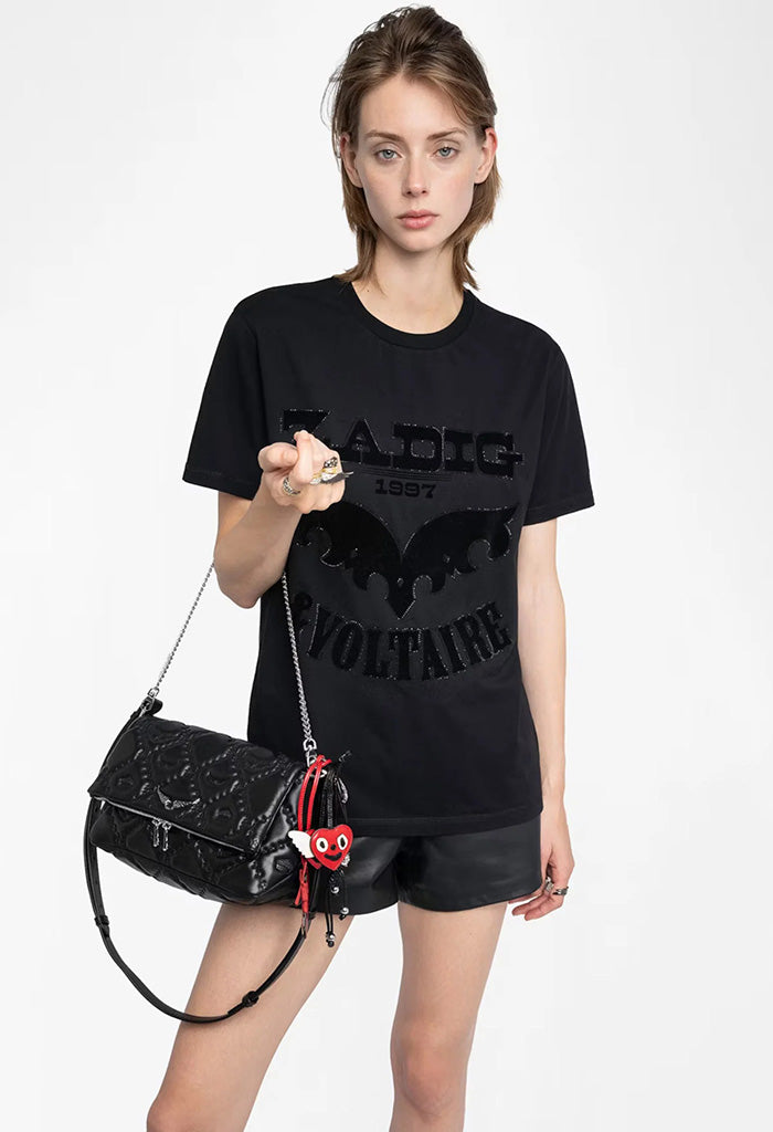 Edwin HC Voltaire Flock Strass - Black