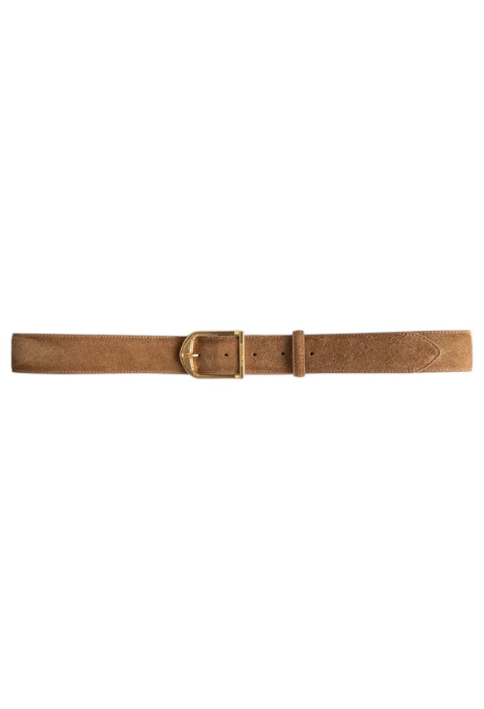 Rise 35mm Suede Belt - Cognac
